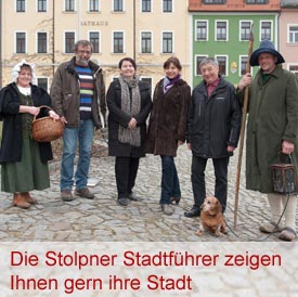 Die Stolpner Stadtführer zeigen Ihnen gern ihre Stadt